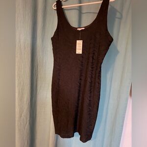 Bar III Black Textured Mini Dress